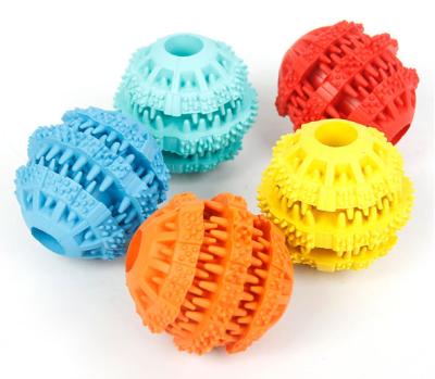 China Sustainable Best Seller Non Toxic Natural Rubber Dog Chew Ball Slow Feeder Ball for sale