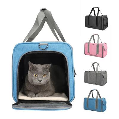 China Sustainable OEM Detachable Portable Soft-sided Breathable Travel Bag Pet Carrier Airline Approved Travel Bag for sale