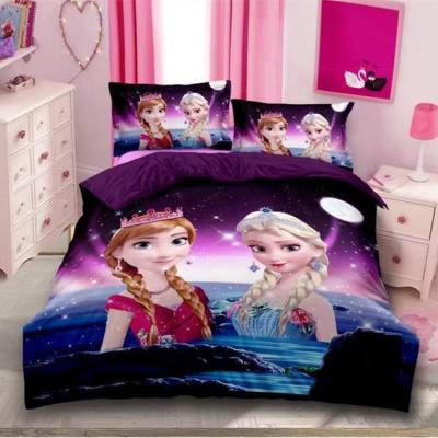 China 3D Princess Nondisposable Brushed Microfiber Bedding Set Kids Girl Teens Duvet Cover Set for sale