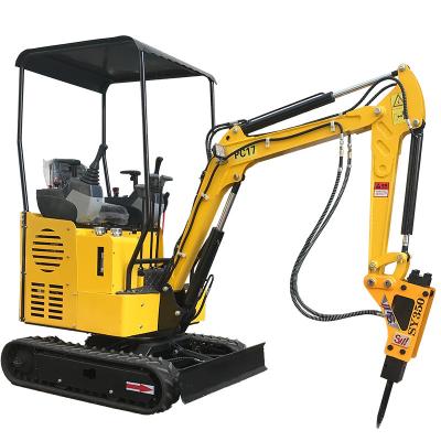 China Farm China Ce EPA Mini 1 T 1.7 T Construction Machinery Digger Hydraulic Crawler Excavators Diesel for sale