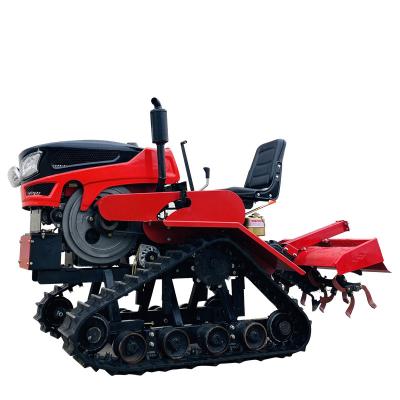 China Farm Factory Direct Sale 30 Hp 50 Hp 60 Hp Diesel Farm Implement Machinery Mini Crawler Rotary Tiller for sale