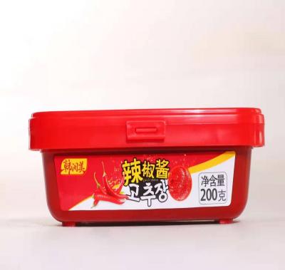 China Food Ingredients 200g Chilli Paste Chili Sauce Chinese Manufacture For Korea for sale