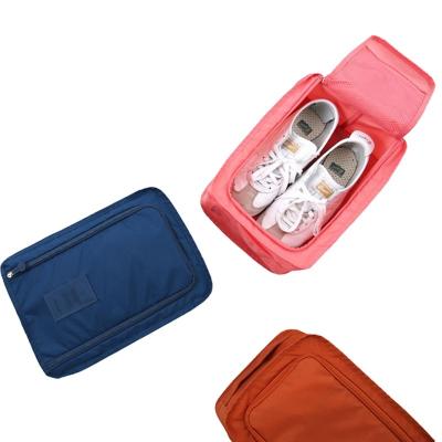 China Twill Polyester Wholesale Folding Oxford Shoe Organizer Bag For Travel Top Open Portable Waterproof Storage for sale