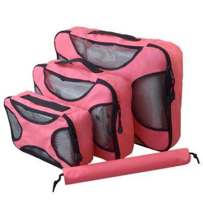 China Simple Water-Resistant Four-Piece Suit Smart Travel Bags Polyester Large Capacity Storage Bag Waterproof Foldable Organizer for sale