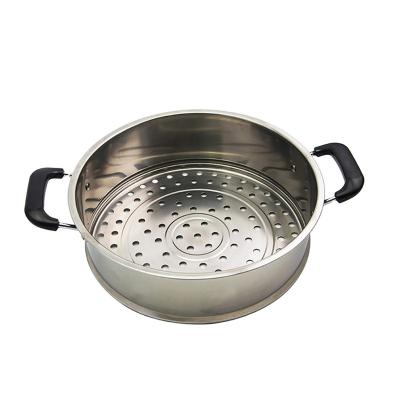 China Sustainable Factory custom logo 410 material stainless steel steamer non stick with lid for sale