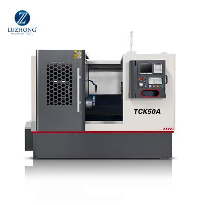 China Multi Purpose Metal Working Low Noise High Safety Standard Lathe CNC TCK50A CNC Lathe Machine For Metal With Bar Driver for sale