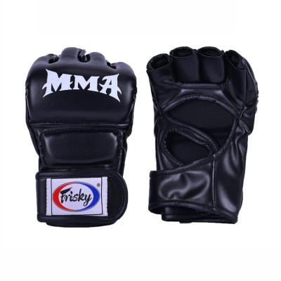 China Environmental Protection ; Muttahida Majlis-e-Amal Finger Boxing Gloves Pu Leather Strong Rebound Thai Kick UFC New Half Coated For Training for sale