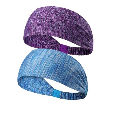 China Sports And Yoga Hot Sale Bulk Custom Cheap Nylon Elastic Logo Sports Headband Arc Shape for sale