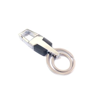 China Gift Custom Metal Carabiner Key Chain Logo Metal Car Key Chains Custom With Double Rings Design for sale