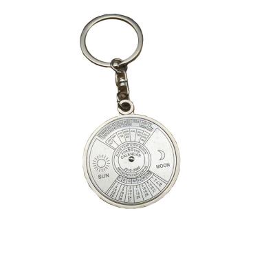 China Gift Perpetual Calendar Key Chain For 50 Years Key Chain Pendant For Promotional Gifts With Lettering Logo for sale