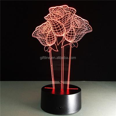 China Fashionable Night Lamp Illusion Decoration Optical Illusion 3d Visual Magic Mounted 3d Night Light for sale