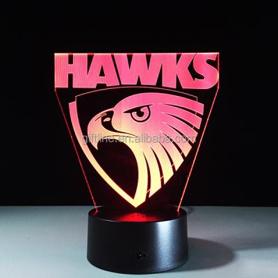 China High Quality Amazing Decoration NFL Peddles Colorful 3d Illusion Award Night Light Lamp for sale