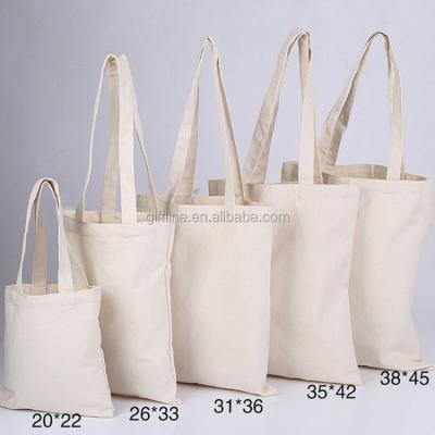 China Durable Plain Recycled White Cotton Canvas Shopping Bag for sale