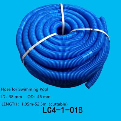 China Blue Black Cuttable PE 38mm-46mm 6m Garden Filter Connection PE Hose For Swimming Pool for sale