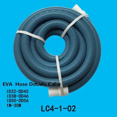 China ID 1.5inch - EVA Double Color Cuttable Vacuum Hose For Pool With Seal Strip And Clamp LC4-1-02 for sale