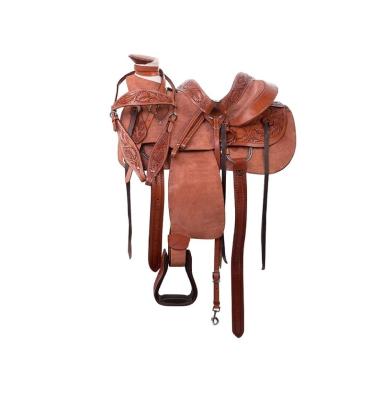 China Free Sample Wade Tree A Heavy Duty Fork Western Ranch Work Horse Saddle Premium Leather Roping Spike, Forend for sale