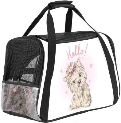 China FREE SAMPLE Folding Pet Carrier Travel Carrier Bag Portable Viable Pet Carrier Bag For Dogs for sale