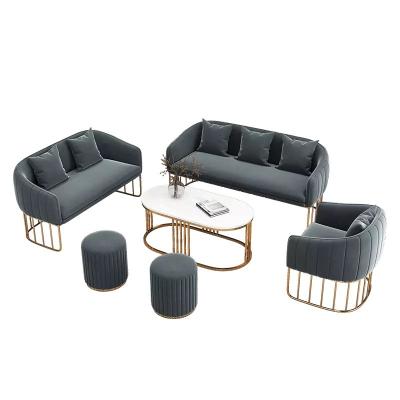 China (Other) adjustable best-selling sofa using for reception in studio sewing sofa beauty salon sofa fabric metal view style for sale