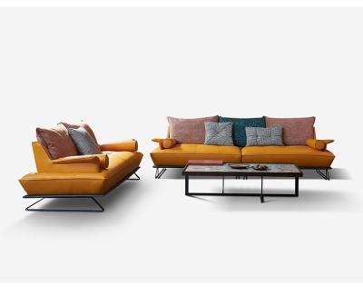 China Convertible Leather Living Room Sofa Simple Modern Leather Sofa by Genunie for sale