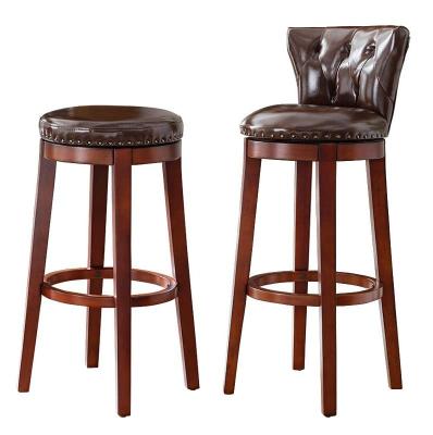 China Solid Wood Rotating Solid Wood Rotating Bar Stool American Bar Chair Bar Stool Modern Household Bar Stool High Bar Chair for sale