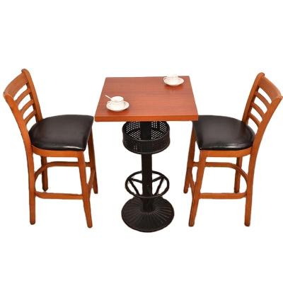 China Solid wood bar table and chair set for Bistros Solid wood bar table and chair set for Bistros for sale