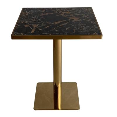 China Good quality artificial marble top with stainless steel leg table good quality artificial marble top with stainless steel leg table for sale