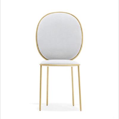 China Modern Stainless Steel Chair Round Back Stainless Steel Cafe Room Chair for sale