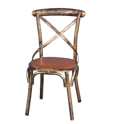 China Hotsale antique metal cross dining back chair for outdoor event Hotsale antique metal cross dining back chair for outdoor event for sale