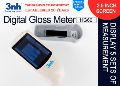 China HG60 Handheld Digital Gloss Meter With GQC6 software , Micro Tri USB Cable Stainless steel Gloss Meter  for sale