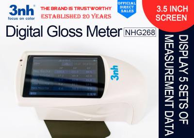 China Paint Paper Digital Gloss Meter NHG268 20° 60° 85° Degree Touch Screen Operation for sale