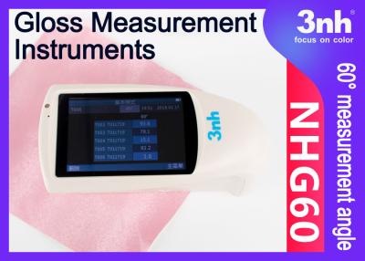 China Digital Touch Screen Gloss Measurement Instruments NHG60 60 Degree For Ink Resin Skin Texture for sale