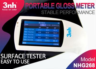 China NHG268 Digital Gloss Meter  20° 60° 85° Degree Touch Screen Operation Surface Tester for sale