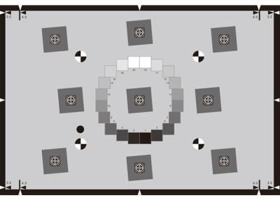 China ISO 12233: 2014 Tintenstrahldiagramm des Rand-SFR (eSFR) passend für HDTV und Kino-Auflösungstest-Ziel zu verkaufen