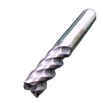 China High quality type 4 flutes tungsten carbide PVD coated endmills for stainless steel high efficiency milling cutter for sale