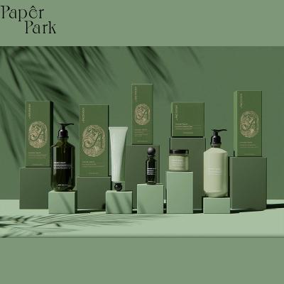 China Fashion Accessories High End Luxury Cosmetic Packaging Independent Brand Design Skin Care Box Packaging With Specialty Paper for sale