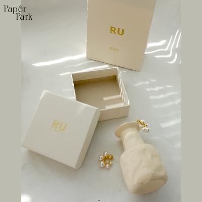 China Park Customized Jewelry Box Handmade Paper Logo and Set Specialty Paper Luxury Gold Stamping Jewelry Packaging for sale