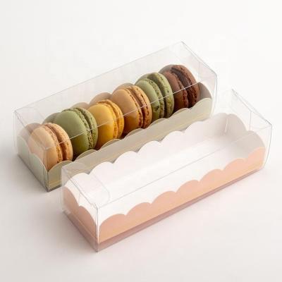 China Recycled Materials Wholesale Luxury Customized Christmas Gift Macaron Packaging Boxes With Clear Window for sale