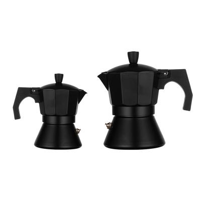 China Eco-friendly OEM Mini Black Aluminum Cup Restaurant Kitchen Home Coffee Machine for sale