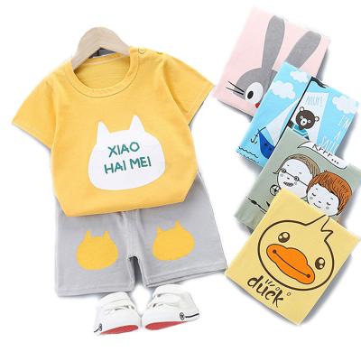 China Breathable Fashion Baby Shorts Sleeve Summer Two Piece Set Clothes for sale