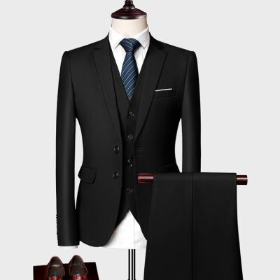 China New Breathable Wholesale For Mens Mens Suits 3 Piece Slim Fit Pants Suit for sale