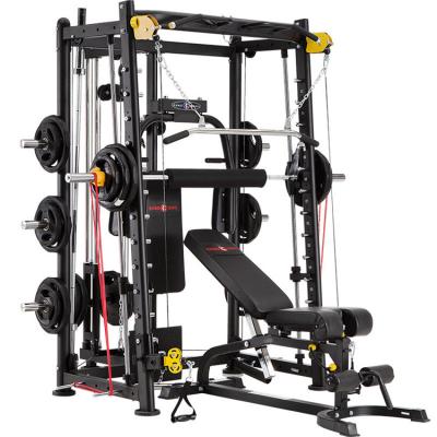 China Commercial Use Gim All In One New Smith Commercial Squat Rack Power Cage Multy Mutli Multi Function Gym Station Complete Machine for sale