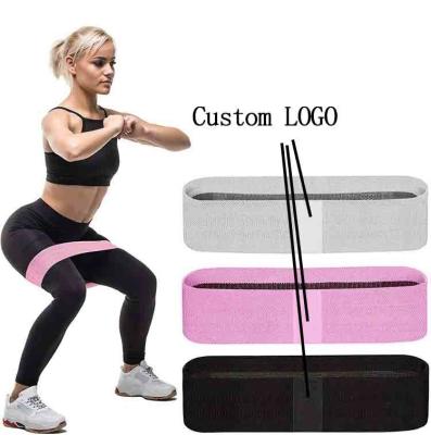 China Exercise Banda Elastica Gym Fitness Yoga Bandas Hip Booty Loop Fabric Work Out Glute Fabric Thigh Bulk Resistance Exercise Bands for sale