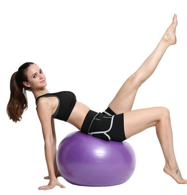 China Black PVC Gym Shine PVC Ball Pelota De Swiss Peanut Pilates Yoga Ball Gymnastics Custom Inflatable Anti Yoga Fitness Ball Sets for sale