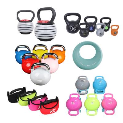 China Wholesale 50kg Cast Iron Cement Vinyl Custom Competition Kettlebell Home Use Adjustable Kettle Bell Kettlebell Set Kit for sale