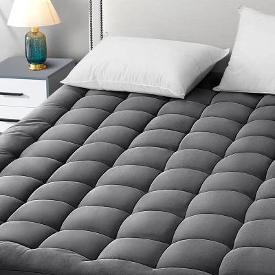 China Amazon Selling Breathable Warm Mattress Pad Mattress Cover Quilted Cotton Top 8-21