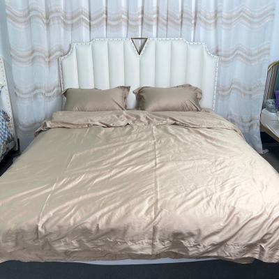 China Factory top quality luxury hotel basics satin cotton sheet embroidery custom 100% solid duvet cover four piece bedding set for sale