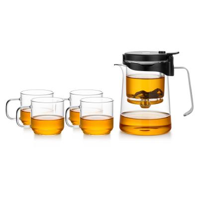 China OEM Bpa libre Borosilicato de vidrio infusor tetera con juego de regalo de la costura en venta