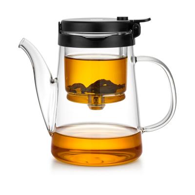 China Handgemaakte afneembare infuser theepot met glazen filter 550 ml Te koop