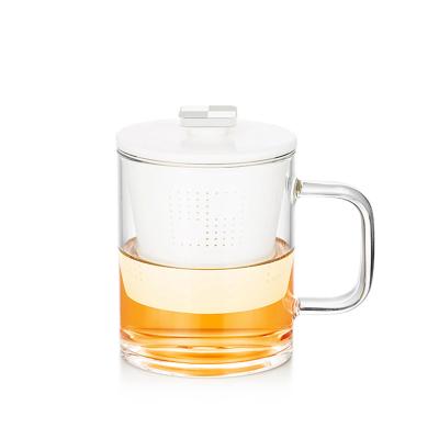 China Haushaltstransparente Glas-Tee-Tochter-Herd-Sicherkeitskessel mit Infuser-Wärmebeständigkeit zu verkaufen