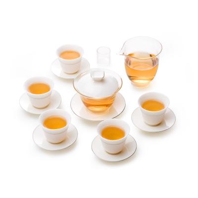 China Porcelana Cerámica Kung Fu Infusora de té de vidrio tetera de doble pared 180 ml en venta